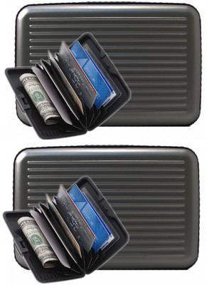 

Everything Imported 6 Card Holder(Set of 2, Grey)
