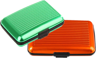 

Alexus 6 Card Holder(Set of 2, Green, Orange)