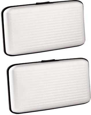 

Shine Fashion Men's 6 Card Holder(Set of 2, Silver)