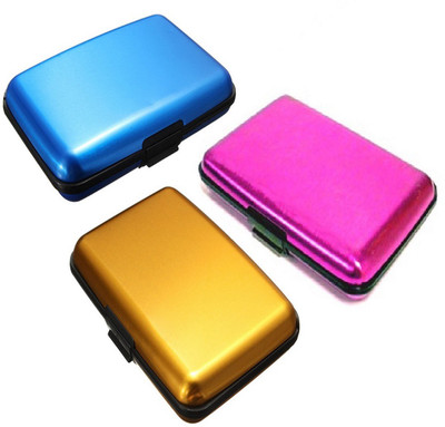 

FASTOP Set of 3 FASTOP® ATM Card Business ID Card Holder Credit Card and Debit card Wallet Holder Aluminum Security Wallet RFID Protection 6 Card Holder(Set of 3, Multicolor)