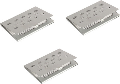 

Essart 6 Card Holder(Set of 3, Silver)