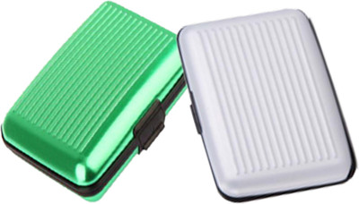 

Alexus 6 Card Holder(Set of 2, Green, White)