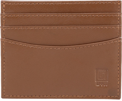 

U+N Unisex 6 Card Holder(Set of 1, Tan)