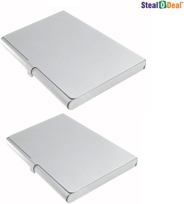 

Stealodeal Executive Steel 10 Card Holder(Set of 2, Silver)