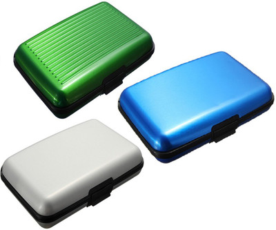 

FASTOP Set of 3 FASTOP® ATM Card Business ID Card Holder Credit Card and Debit card Wallet Holder Aluminum Security Wallet RFID Protection 6 Card Holder(Set of 3, Multicolor)