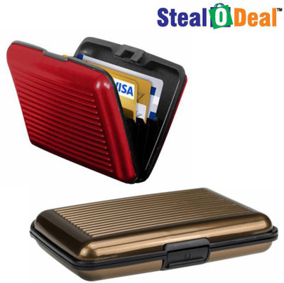 

Stealodeal Red and Brown Security Credit/Debit 6 Card Holder(Set of 2, Red, Brown)