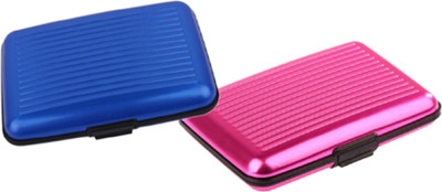 

Alexus 6 Card Holder(Set of 2, Blue, Pink)