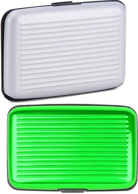 

Shine Fashion Men's 6 Card Holder(Set of 2, White, Green)