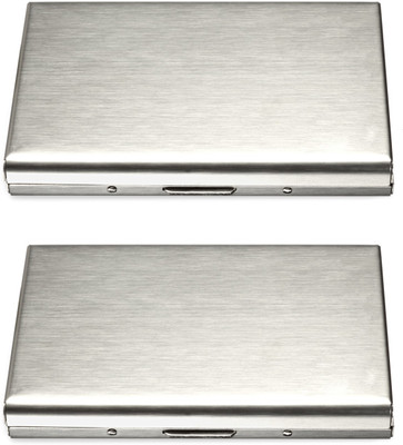 

Billiondeal High Quality | Combo of 2 | Steel Plain Metal Waterproof ATM And 1 Steel Card Holder And 1 Steel Card Holder And 6 Card Holder(Set of 2, Silver)