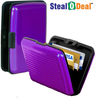 

Stealodeal 2pc Purple Aluma Aluminium Cash Credit 6 Card Holder(Set of 2, Purple)