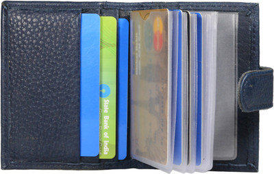 

Hide & Sleek 20 Card Holder(Set of 1, Blue)