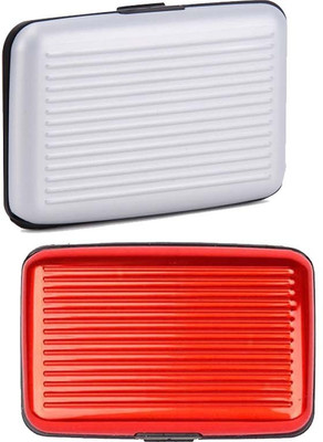 

Shine Fashion Men's 6 Card Holder(Set of 2, White, Red)