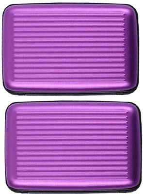 

Shine Fashion Men's 6 Card Holder(Set of 2, Purple)