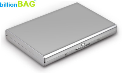 billionBAG | High Quality | Plain Steel ATM 6 Card Holder(Set of 1, Silver)