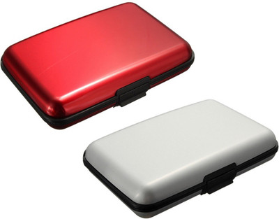 

FASTOP Set of 2 FASTOP® ATM Card Business ID Card Holder Credit Card and Debit card Wallet Holder Aluminum Security Wallet RFID Protection 6 Card Holder(Set of 2, Multicolor)
