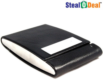 

Stealodeal Black double sided open Steel 30 Card Holder(Set of 1, Black)