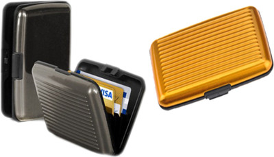 

Alexus 6 Card Holder(Set of 2, Grey, Yellow)