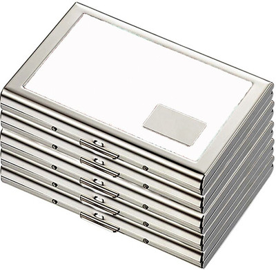 

Stealodeal |Pack of 5| White Metal Luxury Bracket 6 Card Holder(Set of 5, White)