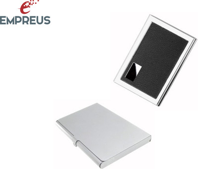 Empreus ATM & Visiting Card Holder Combo 6 Card Holder(Set of 2, Silver, Black)