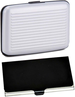 

Shine Fashion 15 Card Holder(Set of 2, Black, Silver)