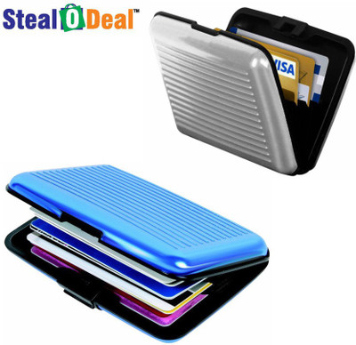 

Stealodeal Blue and Grey Security Credit/Debit 6 Card Holder(Set of 2, Blue, Grey)