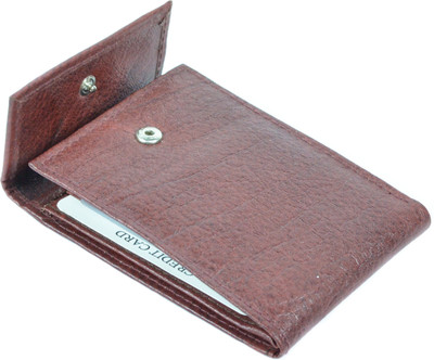 

Tangerine Men Brown Genuine Leather Card Holder(10 Card Slots)