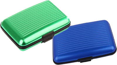 

Alexus 6 Card Holder(Set of 2, Green, Blue)