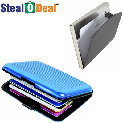 

Stealodeal Black Stainless Steel With Plastic Multicolor 10 Card Holder(Set of 2, Black, Multicolor)