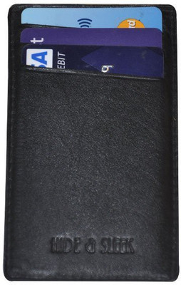 

Hide & Sleek Mini 4 Card Holder(Set of 1, Black)
