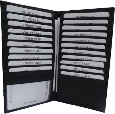 

Berries 20 Card Holder(Set of 1, Black)