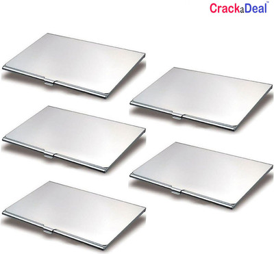 

CrackaDeal High Quality | Pack of 5 |Steel Visiting Professional Visiting 6 Card Holder(Set of 5, Multicolor)