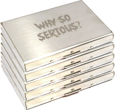 

Stealodeal |Pack of 5|Silver Y So Serious Metal Luxury Bracket 6 Card Holder(Set of 5, Silver)