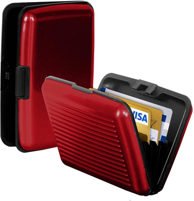 

Squeeze Card Wallet Collection 6 Card Holder(Set of 2, Red)