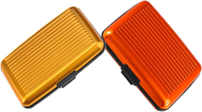 

Alexus 6 Card Holder(Set of 2, Yellow, Orange)
