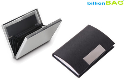 billionBAG 10 Card Holder(Set of 2, Silver, Black)