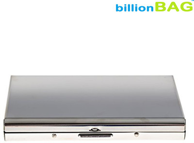 billionBAG Steel Plain Business ATM 6 Card Holder(Set of 1, Silver)