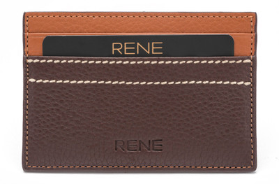 

Rene 4 Card Holder(Set of 1, Brown)