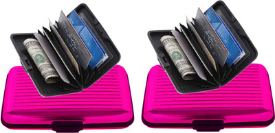 

Everything Imported 6 Card Holder(Set of 2, Pink)