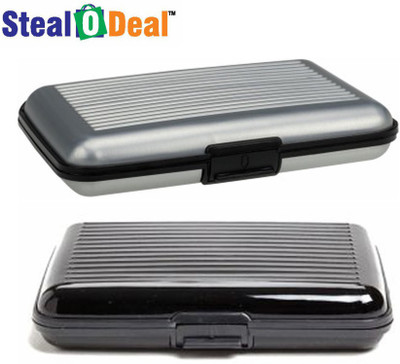 

Stealodeal Black and Grey Security Credit/Debit 6 Card Holder(Set of 2, Black, Grey)