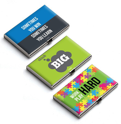 

QuoteSutra 10 Card Holder(Set of 3, Multicolor, Green, Multicolor)