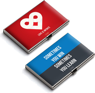 

QuoteSutra 10 Card Holder(Set of 2, Red, Black, Blue)