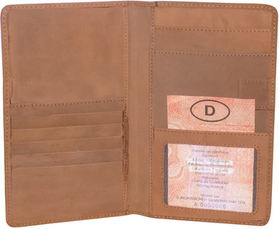 

Style 98 Men Tan Genuine Leather Document Holder(8 Card Slots)