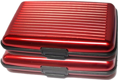 

PeepalComm Pc-Alumared2pc 6 Card Holder(Set of 2, Red)