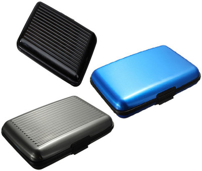 

FASTOP Set of 3 FASTOP® ATM Card Business ID Card Holder Credit Card and Debit card Wallet Holder Aluminum Security Wallet RFID Protection 6 Card Holder(Set of 3, Multicolor)