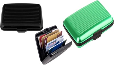 

Alexus 6 Card Holder(Set of 2, Black, Green)