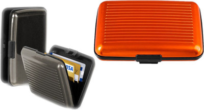 

Alexus 6 Card Holder(Set of 2, Grey, Orange)
