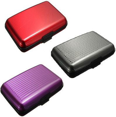 

FASTOP Set of 3 FASTOP® ATM Card Business ID Card Holder Credit Card and Debit card Wallet Holder Aluminum Security Wallet RFID Protection 6 Card Holder(Set of 3, Multicolor)