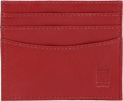 

U+N Unisex 6 Card Holder(Set of 1, Red)