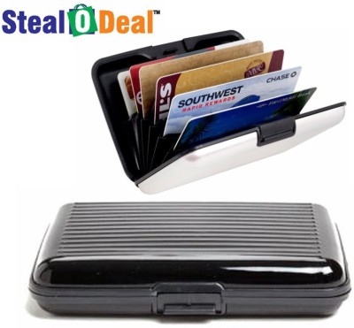 

Stealodeal Black and White Security Credit/Debit 6 Card Holder(Set of 2, Black, White)