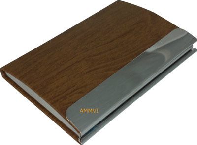 

Ammvi Creations 15 Card Holder(Set of 1, Brown)